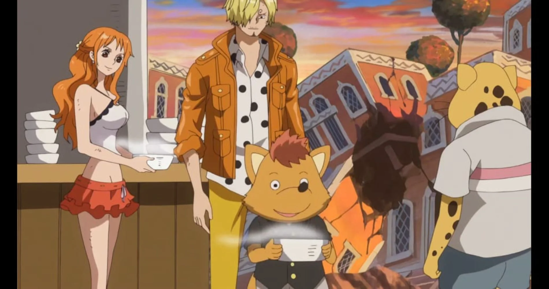 Sanji saves minks