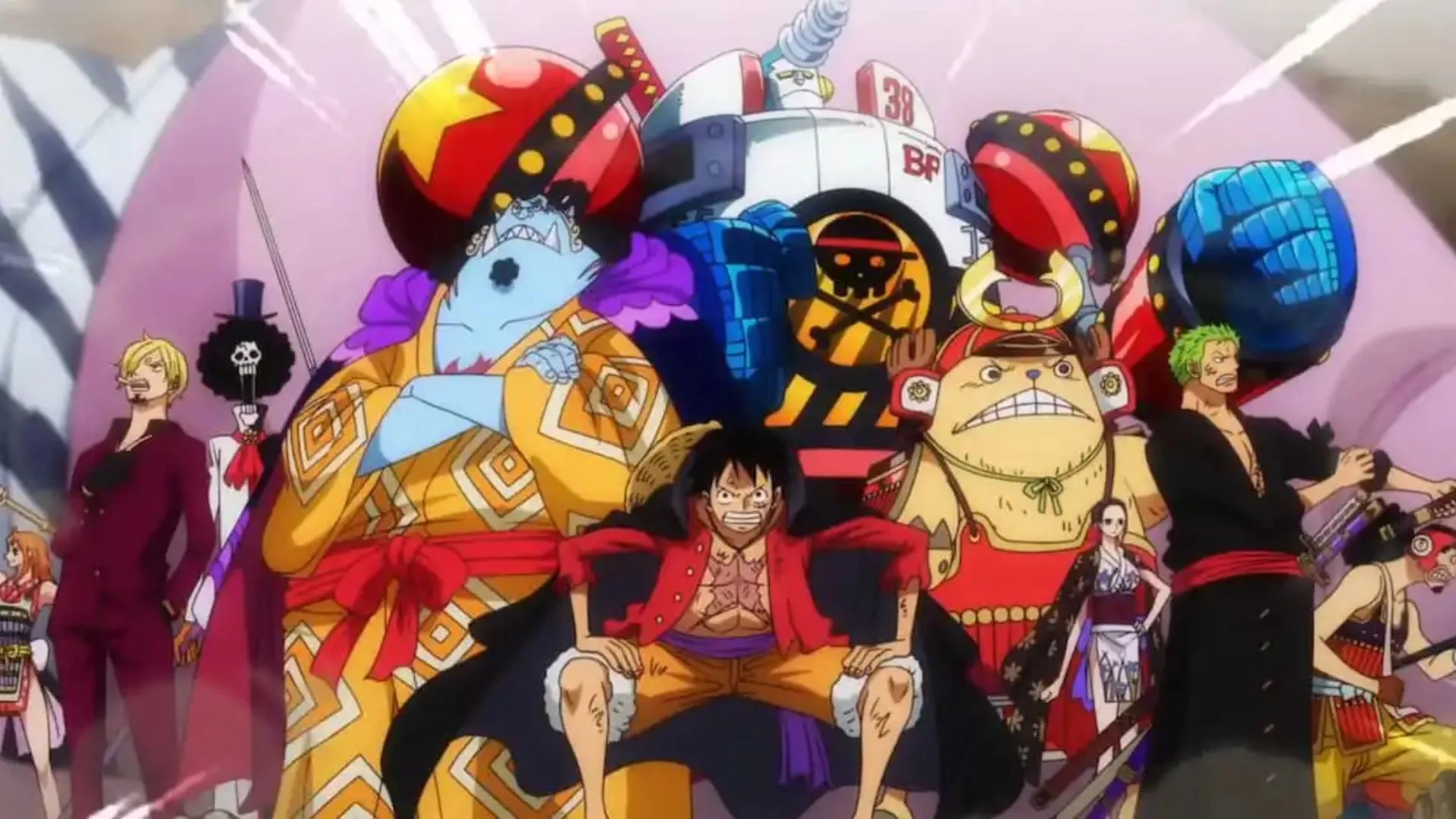 strawhats gather in onigashima