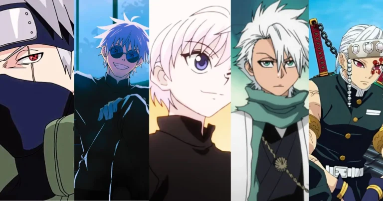 white haired anime characters
